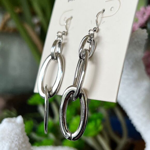 Silver Dangle Max Studio Earrings $16ea / 3 for $25 - Picture 2 of 7